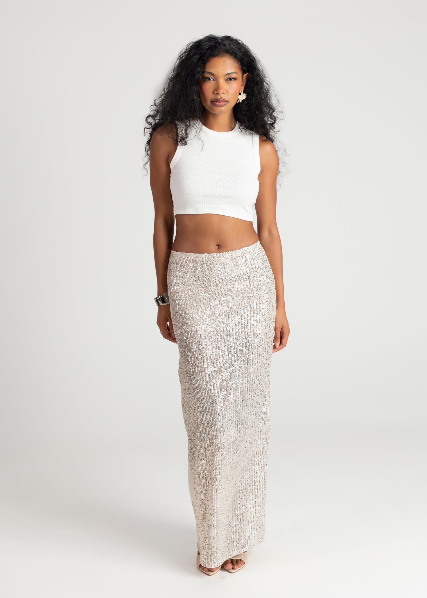 Estrella Sequins Maxi Skirt 