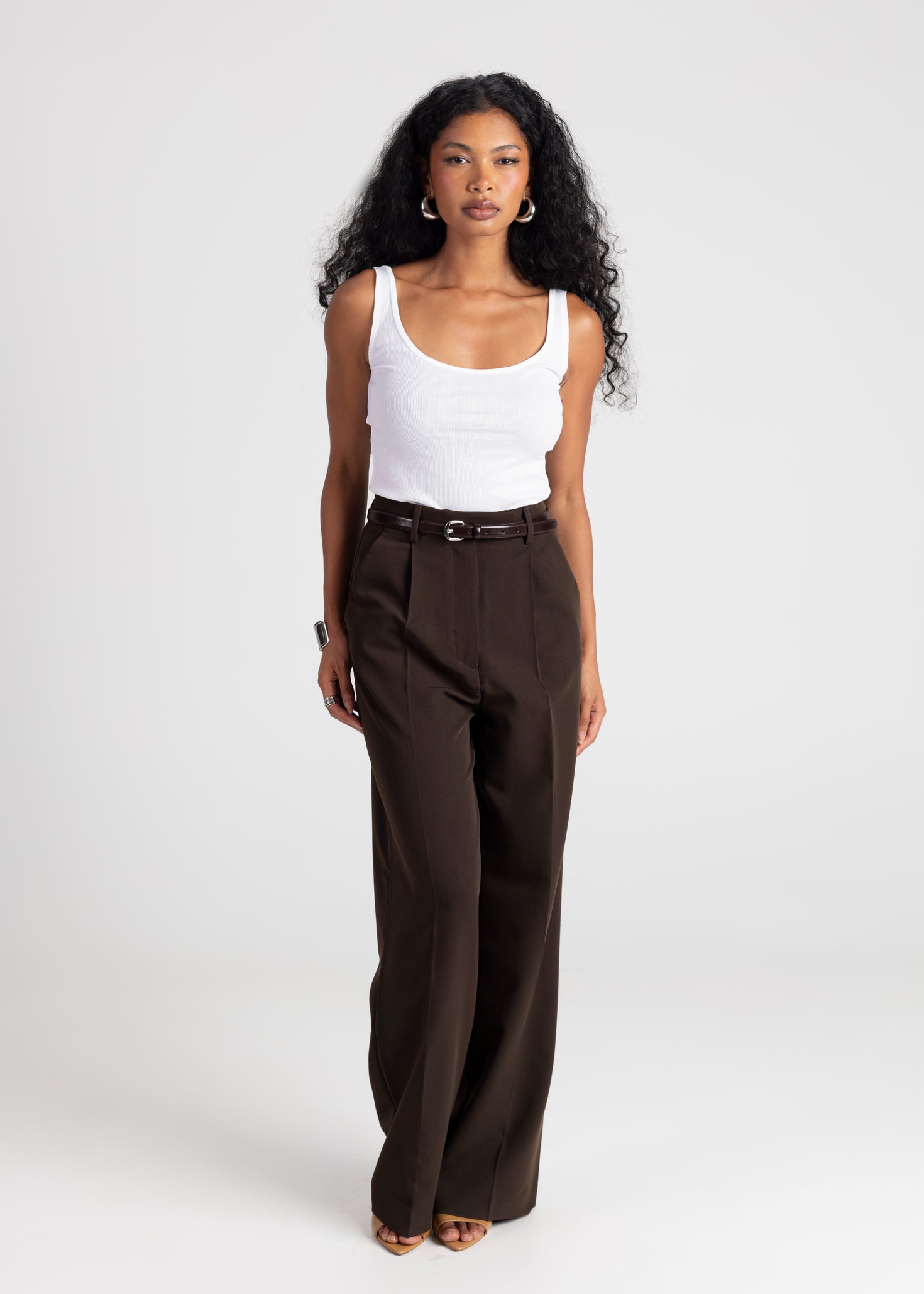 Jagger Tailored Trousers - Brown 