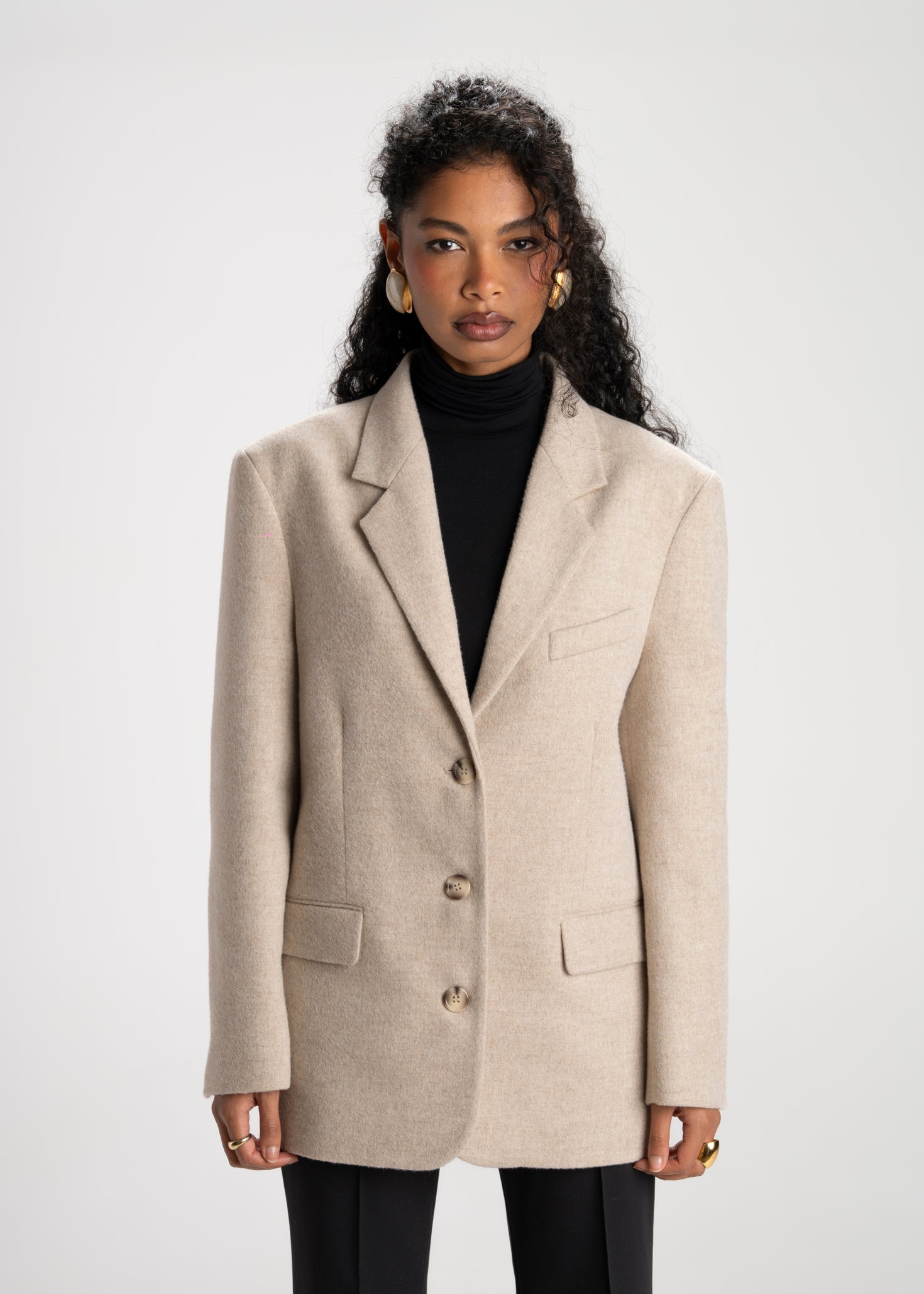 Winter Wool &amp; Cashmere Oversized Blazer