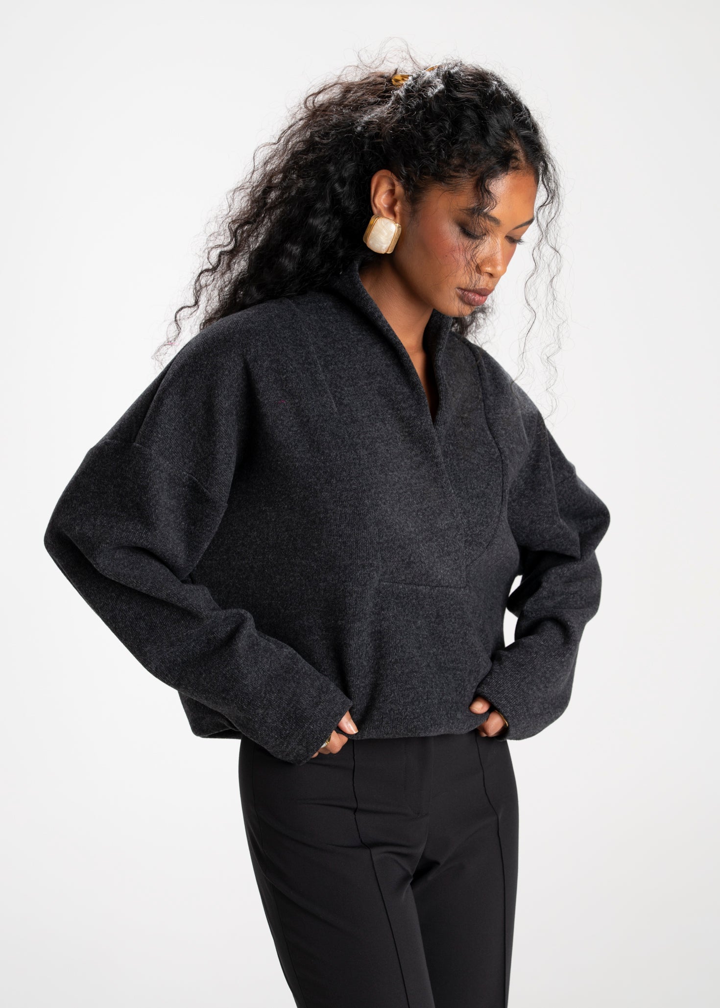 Stone Relaxed Sweater 