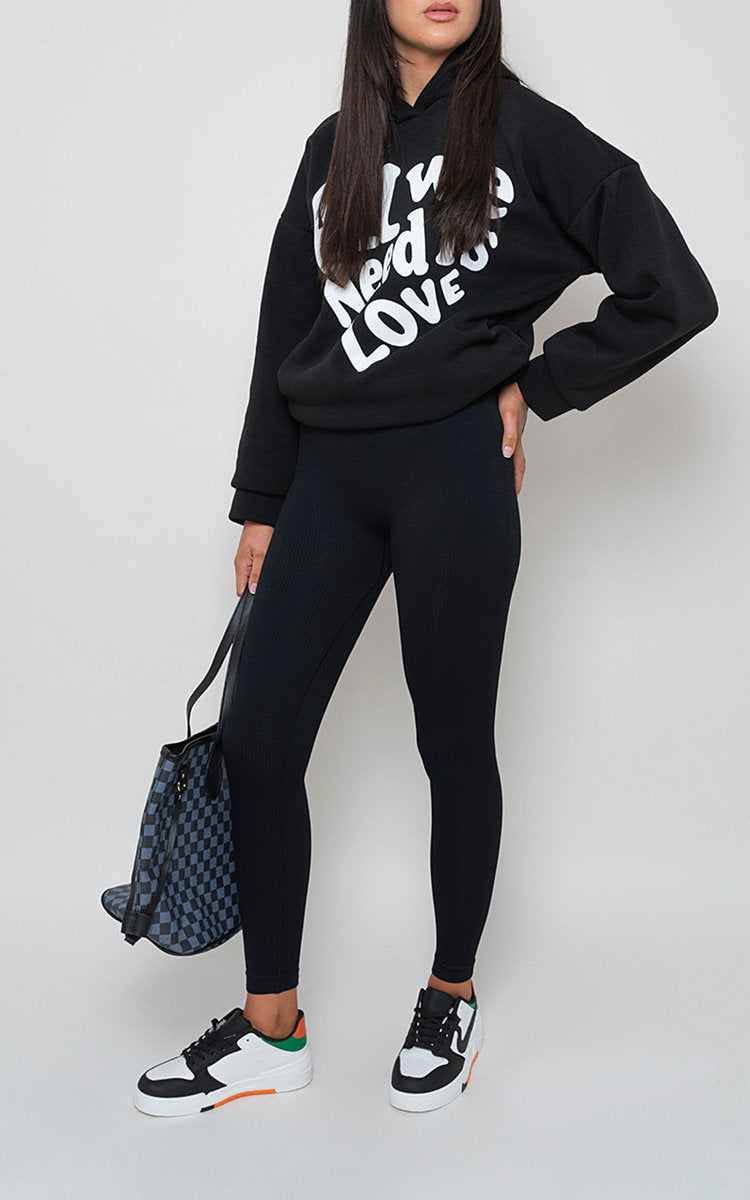 Women’s Lightweight Ribbed High-Waist Leggings – Sculpting Comfort Fit